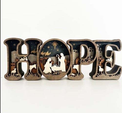 Hope nativity display - hope,