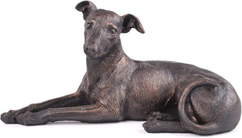 Greyhound dog painted bronze - greyhound,