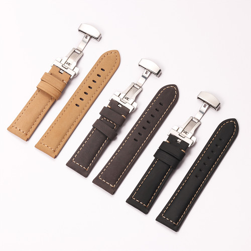 Classic genuine leather watch - leather,