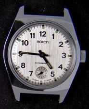 Saxon Germany Silver Dial Men's Manual-Wind Vintage Watch -- Running
