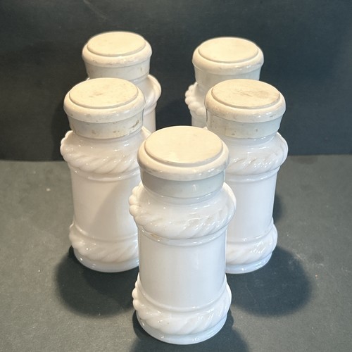 Vintage milk glass spice - glass,