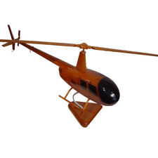 Robinson R-44 Helicopter Beautiful Premium Mahogany Wood Display Desk Model