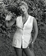 pretty girl in mini clothes, nylon stockings, legs,  Vintage fine art Photograph