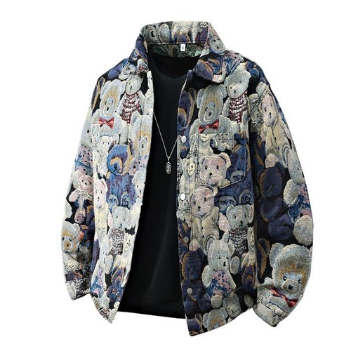 Men retro bear jacquard - men's,