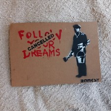 Banksy original artwork signed -  2015 Dismaland with ticket not Woh Glastonbury