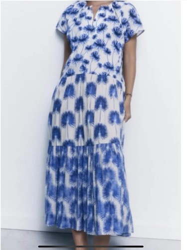 Zara pure cotton printed dress - cotton,