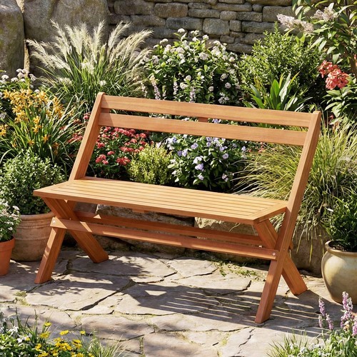 Folding outdoor bench seater - folding,
