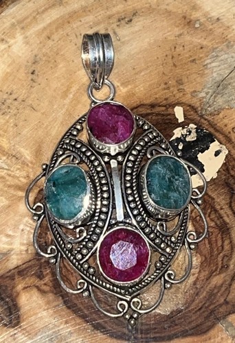 Ruby emerald sterling silver - &,