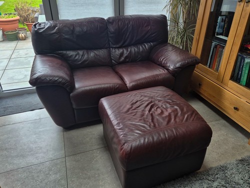 Seater leather settee and - leather,
