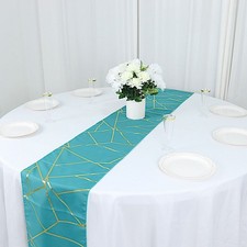 TEAL GOLD 12"x108" Geometric