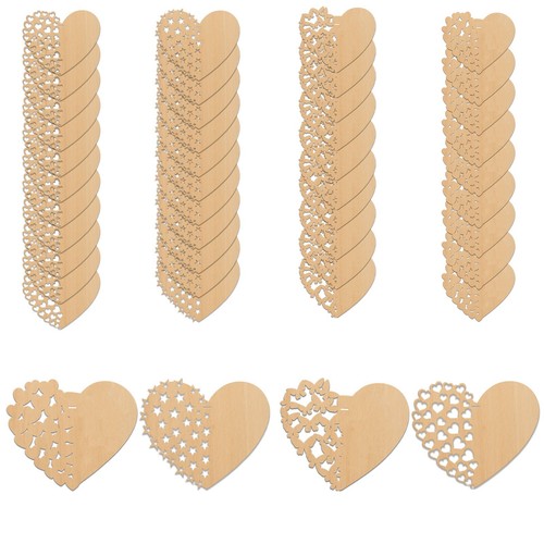 Laser cut wooden hearts - cut,