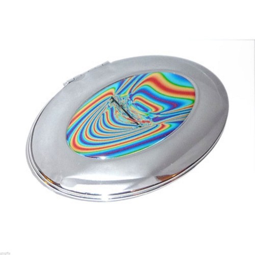 Oval handbag mirror with funky - mirror,