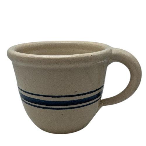 Stoneware pottery drinking mug - pottery,