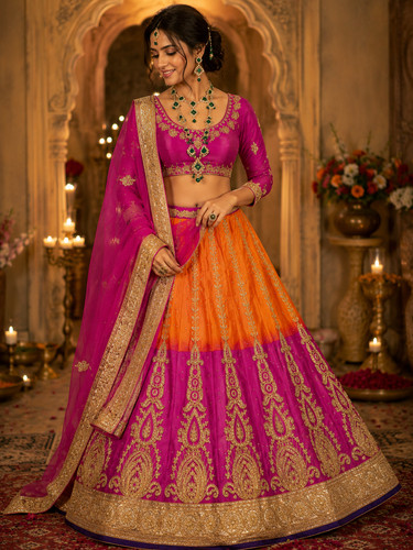 Indian lehenga choli - lehenga, pink