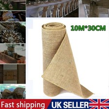 10Mx30CM Hessian Table Runners Hessian Roll Fabric Burlap Jute Rustic Wedding UK