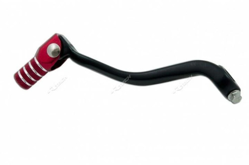 Gear lever alum black red - lever,