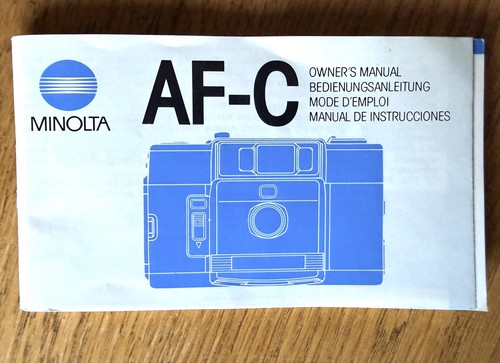 Minolta owners manual - ,