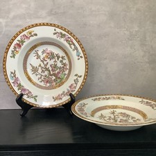 Vintage 2 Washington Indian Tree 9 inch / 22.5cm Soup bowls/ cereal