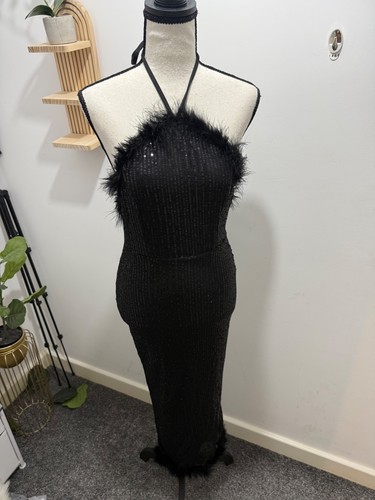Elegant black halter dress - elegant,
