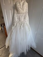 Wedding Dress Mark Lesley Size 14 In Ivory Worn Once, Dry Cleaned In Box
