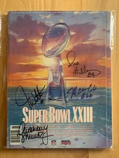 Super Bowl XXIII Programme Bengals v San Francisco 49ers - 4 Bengals Signatures