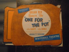 Brian Rix Terry Scott One for the Pot Whitehall Theatre London Programme 1960s