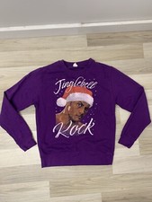 WWE Jingle Bell Rock Mens Christmas Jumper Size Small Novelty Xmas Wrestling
