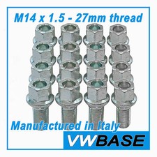 Skoda Octavia Wheel Nuts Bolts 17mm M14 x 1.5 27mm Thread Radius OE Stud x 16
