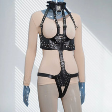 PU Leather Body Harness Corset Suspender Strap Bondage Belt Bodysuit Halloween