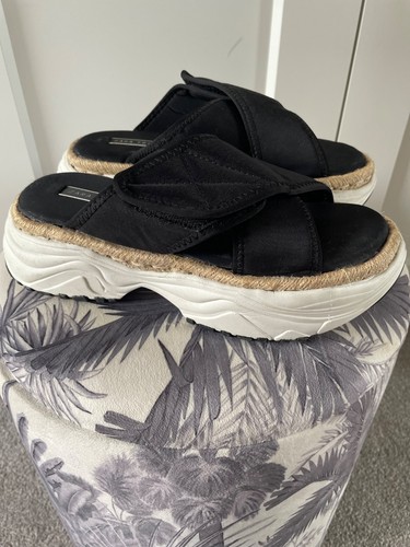 Zara chunky flat sliders