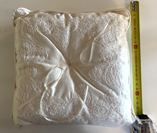 Silk cushion embroidered with