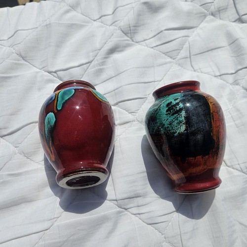 Poole pottery volcano vase - ",