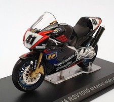 Ixo Models 1/24 Scale IB22 - Aprilia RSV1000 - #41 N.Haga - Black