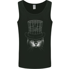 Under My Hat Funny Cat Bird Cage Mens Vest Tank Top