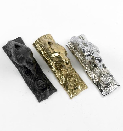 Solid brass woodpecker door - solid,