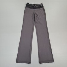 Lululemon Astro Pants Womens UK 8 Grey Mid Rise Flare Yoga Bottoms Gym