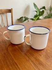 Vintage Enamel Blue and White