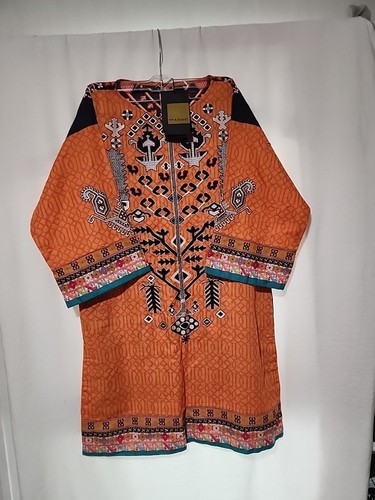 Khaadi size kurta orange - khaadi,