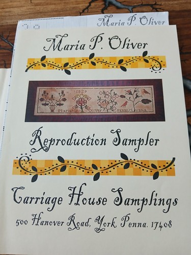Carriage house samplings chart - carriage,