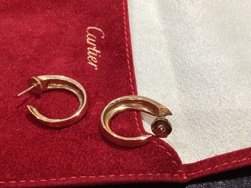 Cartier hoop earrings 18ct - cartier,
