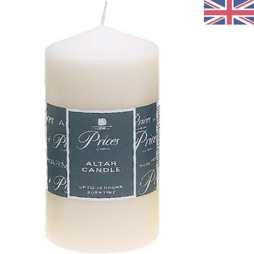 Ivory unscented pillar candle - ivory,
