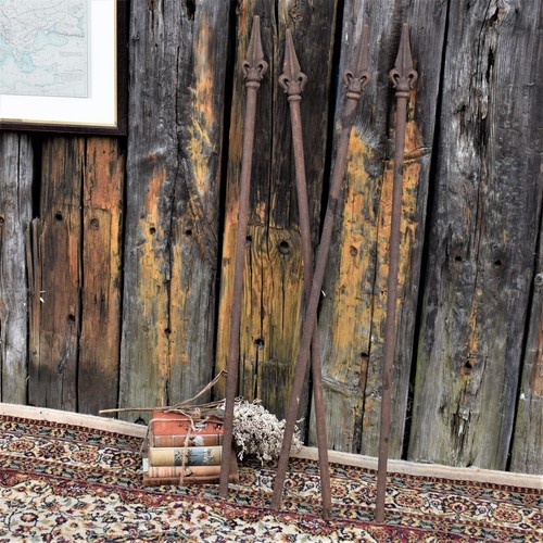 Antique salvaged fleur lis - antique,