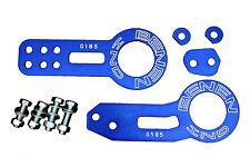 BLUE FRONT AND REAR TOW HOOK SET FOR RACE TRACK CAR - BENEN STYLE - UNIVERSAL