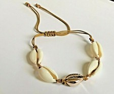 Trending. Shell Bracelet (adjustable) with Gold coloured Shell