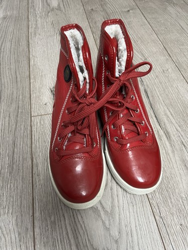Olang red leather - leather, ankle