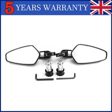 MOTORCYCLE MIRRORS 7/8'' UK NEW Rear View Cafe Racer Universal Pair Motorbike