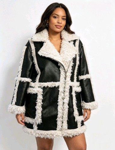 Topshop faux shearling