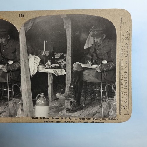 Ww1 military stereoview c1916 - ww1,
