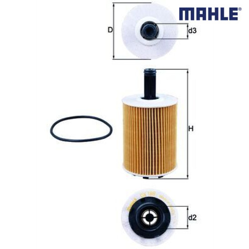 Oil filter mahle ox188d - filter, for