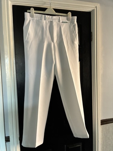 Men white bowls trousers - men's,